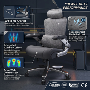 <span class=keywords><strong>Chaise</strong></span> de bureau à dossier haut avec appui-tête large intégré, certifiée EN1335, <span class=keywords><strong>pour</strong></span> projets de bureau, vente en gros, siège confortable et durable - Product Image 3