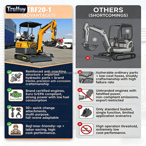 Mini-excavatrice sur chenilles de 2 tonnes, certifiée CE EPA Euro 5, avec outils de nivellement, ripper, <span class=keywords><strong>scarificateur</strong></span>, pointe de tige et plaque compacteuse - Product Image 4