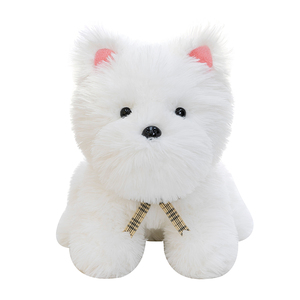 Nouveauté adorable : Jouet en peluche West Highland White <span class=keywords><strong>Terrier</strong></span>, peluche douce en forme de chien blanc, jouet en peluche créatif et mignon pour chiot - Product Image 1
