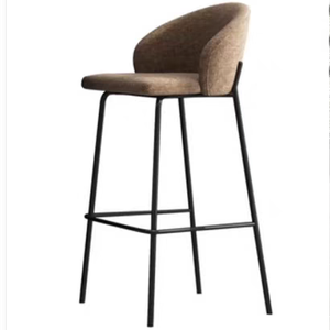 Tabouret de <span class=keywords><strong>bar</strong></span> <span class=keywords><strong>scandinave</strong></span> avec dossier, <span class=keywords><strong>chaise</strong></span> de comptoir rembourrée en tissu pour la maison, l'îlot de cuisine, le <span class=keywords><strong>bar</strong></span> et la réception - Product Image 4