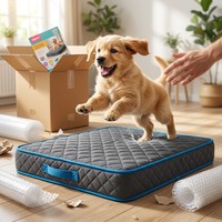 Matelas pour chien de balcon 8 cm en silicone rafraîchissant, tissu doux et respirant, antidérapant, pour usage extérieur et voyage