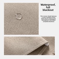 Stores à enroulement romains en polyester, occultants à 100%, style luxe léger, taille personnalisable, pour chambre, salon, baie vitrée et petite fenêtre