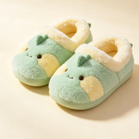 Chaussons d'hiver chauds en fourrure pour enfants Kedi, design mignon de dessin animé avec animal en peluche, pour chambre d'enfant, intérieur, pour parents et enfants