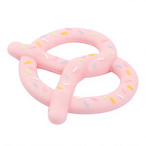 Anneau de dentition et bracelet en silicone de qualité alimentaire, mignon, anti-sucette, jouet bouillable pour nouveau-nés - Product Image 1