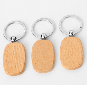 Custom Blank Key Chain Cheap Personalized Funny Cute Design Olive Wooden Laser Engraving Carving Couple love Wood Keychain