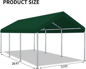 12 'x 20' grandi tende all'aperto commerciali per gli eventi tessuto impermeabile bianco doppi strati (solo la copertura superiore, la struttura non è inclusa) - Product Image 4