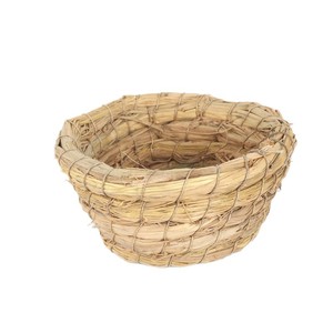 Handgewebtes Stroh-Vogelnest für Wellensittiche, Zebra-Finken, Kanarienvögel, Natürliches Gras-Papageien-Nest in 6 <span class=keywords><strong>Gr</strong></span>ößenoptionen - Product Image 5