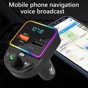 Pemutar MP3 mobil tanpa kabel, pemutar MP3 nirkabel dengan pengurang kebisingan, pengisian daya cepat, pemancar FM dipasang di mobil