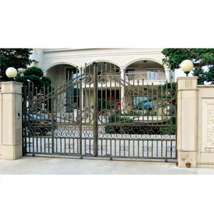 Porte d'entrée extérieure coulissante automatique en <span class=keywords><strong>acier</strong></span>, design en fer forgé, écologique et durable, pour allée principale - Offre Spéciale - Product Image 3