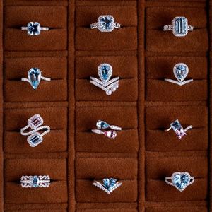 Anillos de piedras preciosas anillo de Plata de Ley 925 anillo de plata 925 para hombre plata italiana 925 anillos de oro originales 18K - Product Image 1