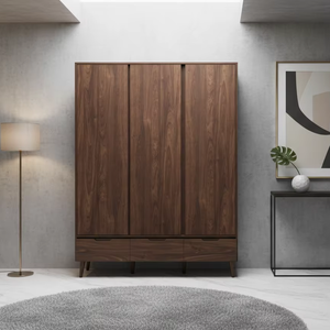 El armario de madera Naran combina una textura de madera rica, un amplio espacio de almacenamiento y un diseño moderno y elegante para un aspecto interior refinado. - Product Image 4