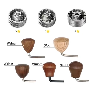 Cuerpo de aleación de Al <span class=keywords><strong>420</strong></span> rebabas de acero inoxidable Homeuse Espresso Mini Molino de mano pequeño café Manual portátil con mango de madera - Product Image 3