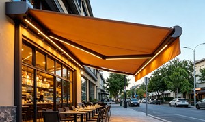Auvent <span class=keywords><strong>motorisé</strong></span> en aluminium <span class=keywords><strong>avec</strong></span> bras articulé et boîtier cassette intégral de protection pour fenêtre et porte, pare-soleil - Product Image 2