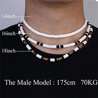 Mode en gros nouveau blanc coquille bijoux hommes coquillage été plage surfeur collier hawaïen pour hommes femmes