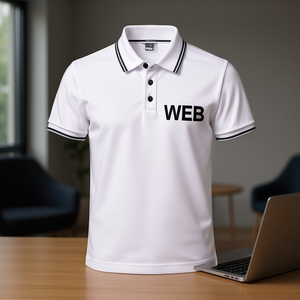 Camisa polo blanca compatible con los interruptores Living International - Product Image 3
