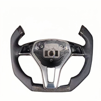 Volant en cuir et fibre de carbone pour Mercedes Benz Classe A/Classe C/Classe E F1 Racing W205/W204/W218/W212/GLK