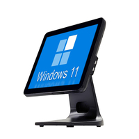 Système de terminal de point de vente tout-en-un classique en aluminium, écran tactile capacitif, Windows 10/Android 11, 11,6 pouces, caisse enregistreuse client