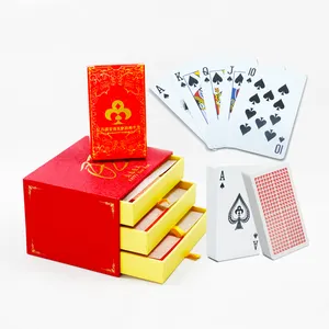 Logo tugas berat dirancang bermain kartu disesuaikan hadiah cetak set kartu poker premium dengan kotak rigit