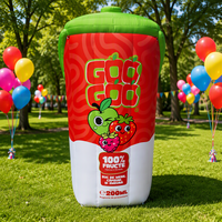 Modèle géant gonflable personnalisé de boîte de jus, chariot publicitaire gonflable en forme de carton de boisson pour exposition extérieure