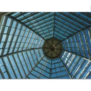 Yüksek kaliteli uzay çerçeve cam kubbe tasarım kubbe çatı tedarikçisi çelik yapı