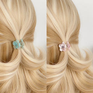 Accessoires pour <span class=keywords><strong>cheveux</strong></span> en forme de fleur en acétate, design coréen, mignons et élégants, mini-pinces à <span class=keywords><strong>cheveux</strong></span> pour filles et femmes - Product Image 4