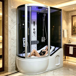 <span class=keywords><strong>Cabina</strong></span> <span class=keywords><strong>Doccia</strong></span> Scorrevole Interna con Telaio in Vetro <span class=keywords><strong>per</strong></span> Hotel, Bagno Turco Chiuso, Sauna Rettangolare Completa - Product Image 1