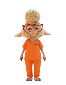 Divertido Disfraz de Oveja Prisionera de Zootopia para Niños, Disfraz de Cosplay Unisex Naranja para Halloween y Fiestas Temáticas - Product Image 2