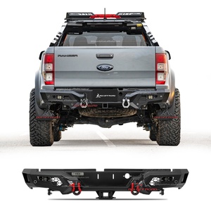 Pastilla TOP 4x4 con luz LED, enganche de remolque, parachoques delantero de acero, PARACHOQUES TRASERO para Ford Ranger T9 2022 2023 - Product Image 2