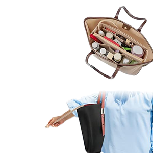 منظم حقيبة يد Encai 2 في 1 ، إدراج منظم مع جيب داخلي بسحاب ، مشد حمل يناسب سريع Neverfull S <span class=keywords><strong>M</strong></span> L XL - Product Image 5