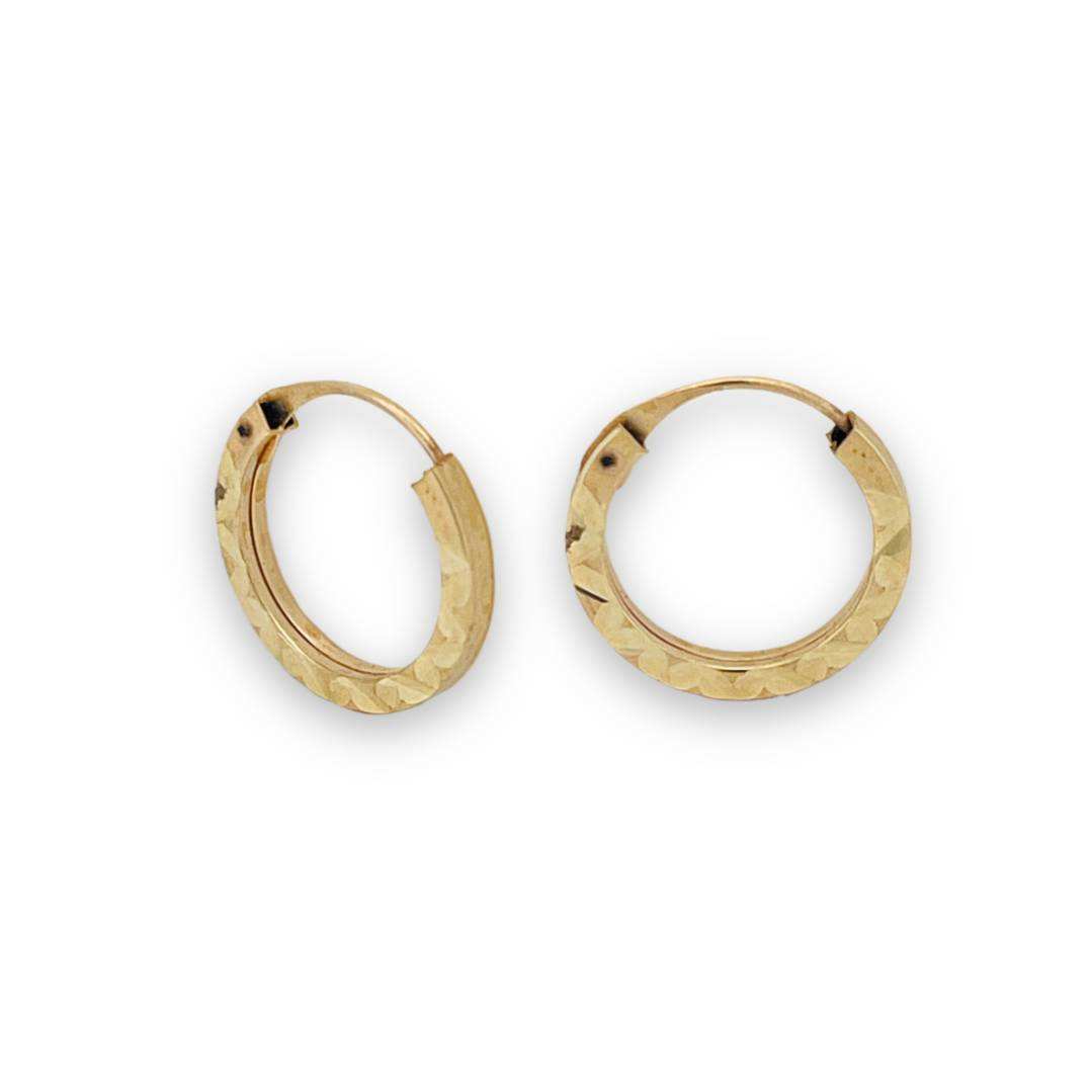 ต่างหูห่วงทรงสี่เหลี่ยม ขนาด 1.50x12 มม. แกะสลัก