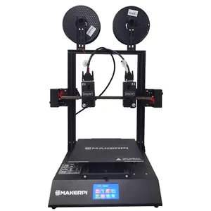 MakerPi P3 Pro hiçbir tesviye IDEX 2 kafa 2 renk 5 In 1 3d yazıcı Stampante 3d Druck