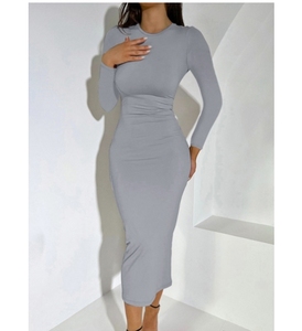 Abito Slim Fit <span class=keywords><strong>a</strong></span> maniche corte da donna 2024 alla moda uno stile <span class=keywords><strong>N</strong></span> - Product Image 3