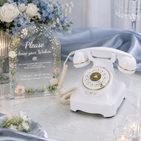 Téléphone rétro pour messages vocaux de mariage, enregistreur de messages audio pour livre d'or, messagerie vocale, meilleurs vœux pour la fête prénuptiale