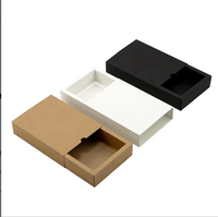 Boîtes rigides en carton blanc et noir de type tiroir, fabriquées à partir de matériaux recyclés, couleurs personnalisées, pour bougies et portefeuilles