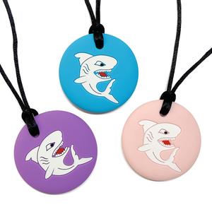 Wholesale Custom shark Silicone Chewable Necklace for Autism Boys or Girls with ADHD or Special Needs Sensory Kids Accessory - Product Image 5