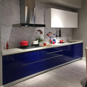 Alta qualità su misura PVC board + acciaio inox/ceramica top integrato armadi da cucina mobili armadio design