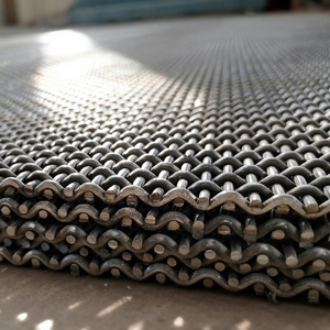 <span class=keywords><strong>Rete</strong></span> Vibrante in Acciaio 65Mn ad Alta Resistenza e Anti-Usura, Maglia Liscia Ondulata per Vagliatura Minerale Ferroso, Saldatura e Taglio - Product Image 1