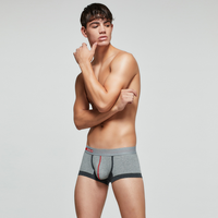 Sous-vêtements boxer pour homme de haute qualité, personnalisés, à grande taille, extensibles, en tricot, respirants, avec poche, taille basse