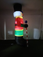 Casse-noisette de Noël gonflable de 10 pieds avec bonbons, décoration de jardin de Noël, cracker noir gonflable pour les fêtes
