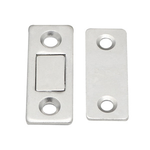 Loquet magnétique pour porte d'armoire en acier inoxydable, fixation adhésive 3M, design minimaliste pour portes d'armoires - Product Image 4