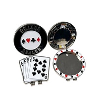 Botón de Póker Personalizado de Metal de 55 mm, Doble Cara, Protector de Cartas de Casino, Grabado de Logotipo OEM para Proveedores de Póker en Salas de Juego Domésticas