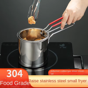 <span class=keywords><strong>Friteuse</strong></span> Ronde Multifonction en Acier Inoxydable avec <span class=keywords><strong>Panier</strong></span> Filtrant – Idéale pour Friture et Égouttage – Nouveauté Très Demandée - Product Image 3