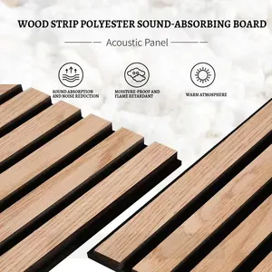 Acoustic slat panel wooden design fashion wall panel