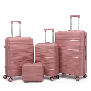 फ़ैक्टरी प्रत्यक्ष बिक्री पीपी वाटरप्रूफ यात्रा उच्च गुणवत्ता ट्रॉली सूटकेस सामान सेट