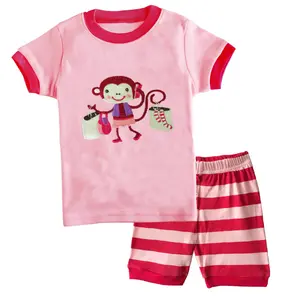 Hot Selling Kids Girls Cute Clothes And Stripe Short Pants Pajamas From China Supplier