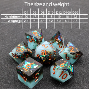 Handmade <span class=keywords><strong>RPG</strong></span> xúc xắc, vai trò chơi bảng trò chơi DND Quà Tặng nhựa DND xúc xắc đặt bảng trò chơi đa diệ<span class=keywords><strong>n</strong></span> cạnh sắc <span class=keywords><strong>n</strong></span>ét Dice-N34 - Product Image 6