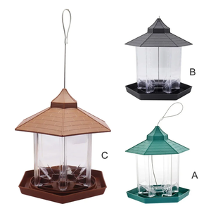 High-quality Classic Design <strong>Wild</strong> <strong>Bird</strong> Natureally Fill Tray Hanging Hexagon Shaped Roof Feeder for Garden Yard Outside Decoration - Product Image 6