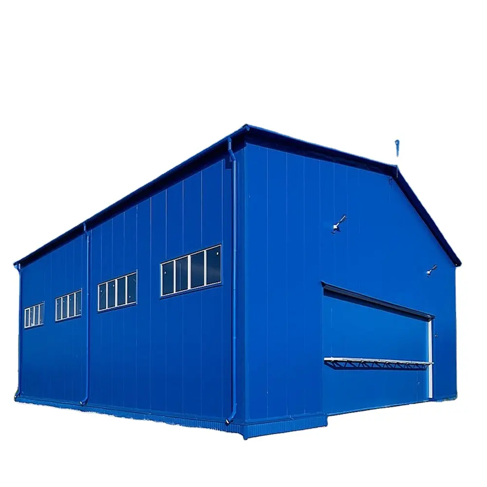 Edificio de cobertizo de almacenamiento de almacén de metal con estructura de acero prefabricada barata