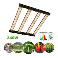 Lampes de culture LED en aluminium 250W 4Barres LM281+ 2835 Spectre Complet IP65 Garantie 3 ans 170lm/W CRI 90 Dimmable pour culture intérieure