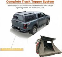 Capot de benne verrouillable sans perçage pour Toyota Tundra 2022-2024 avec éclairage et tente arrière (fenêtre 65 pieds) – Fabriqué en Chine
